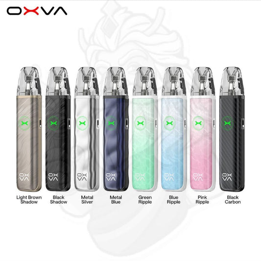 OXVA Xlim Go 2 vaping device in various colors on a white background